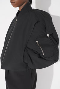 Le Bomber À Capuche - Black