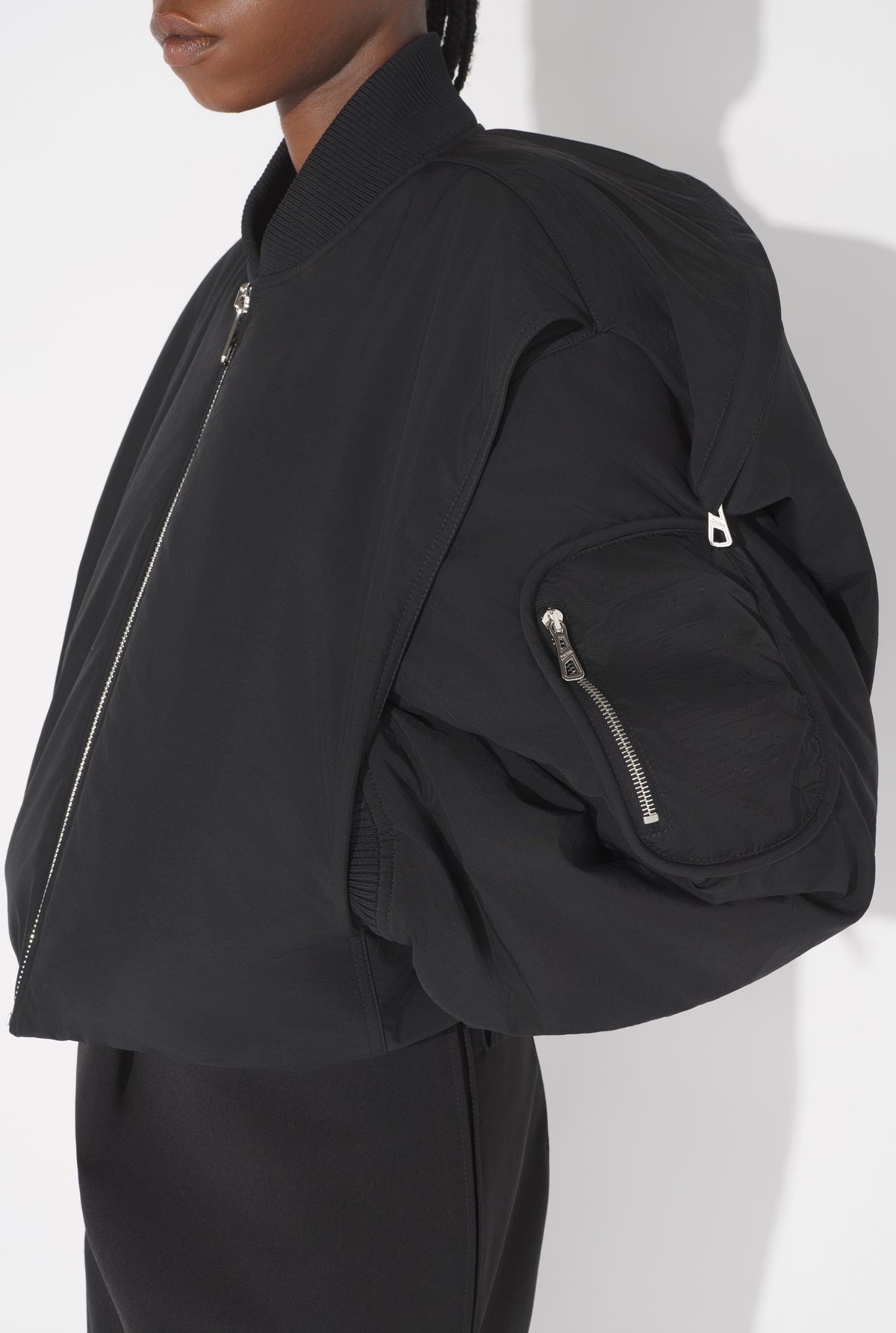 Le Bomber À Capuche - Black