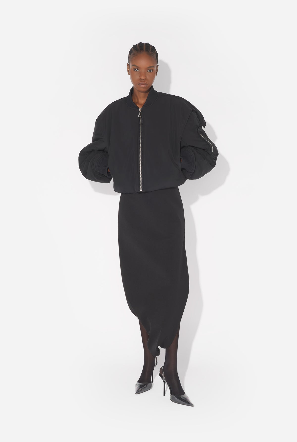 Le Bomber À Capuche - Black