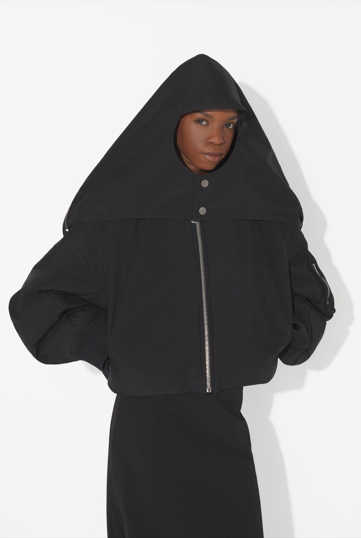 Le Bomber À Capuche - Black