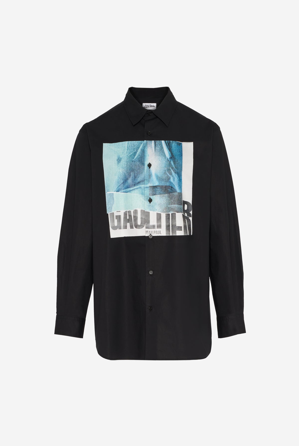 La Chemise Oversize Water Noire - Black & Indigo & Vintageblue