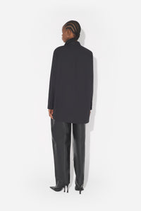 La Chemise Oversize Water Noire - Black & Indigo & Vintageblue