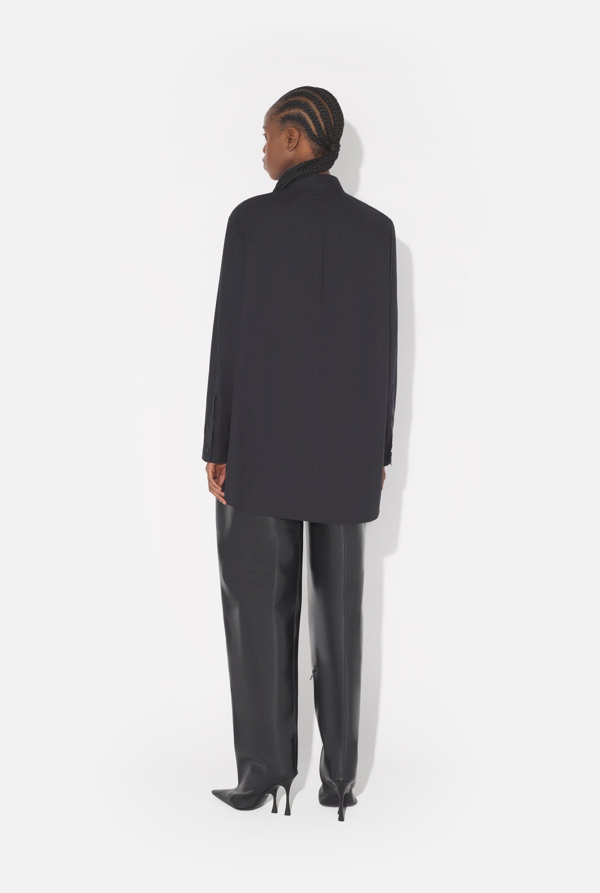 La Chemise Oversize Water Noire - Black & Indigo & Vintageblue