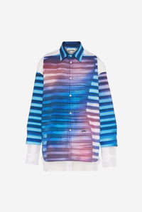 La Chemise Petit-Grand Air - Lightblue & Blue & Peach
