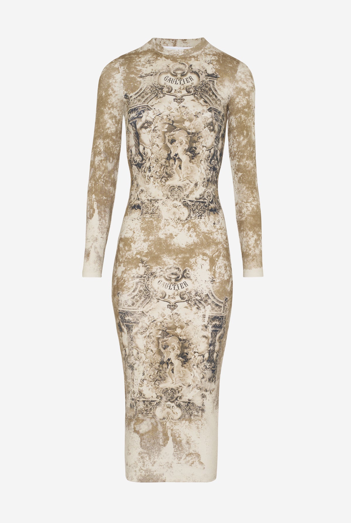 La Robe En Maille Médaillon - Lightbeige & Taupe