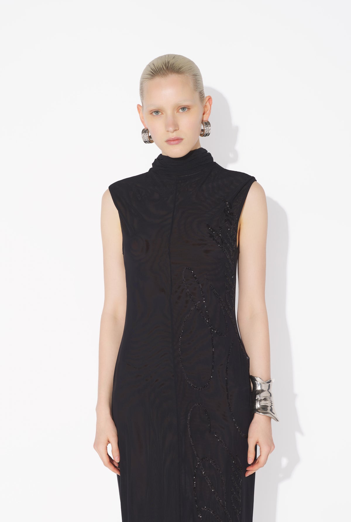La Robe Longue Sequins - Black