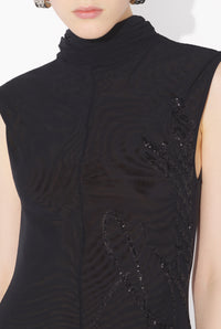 La Robe Longue Sequins - Black