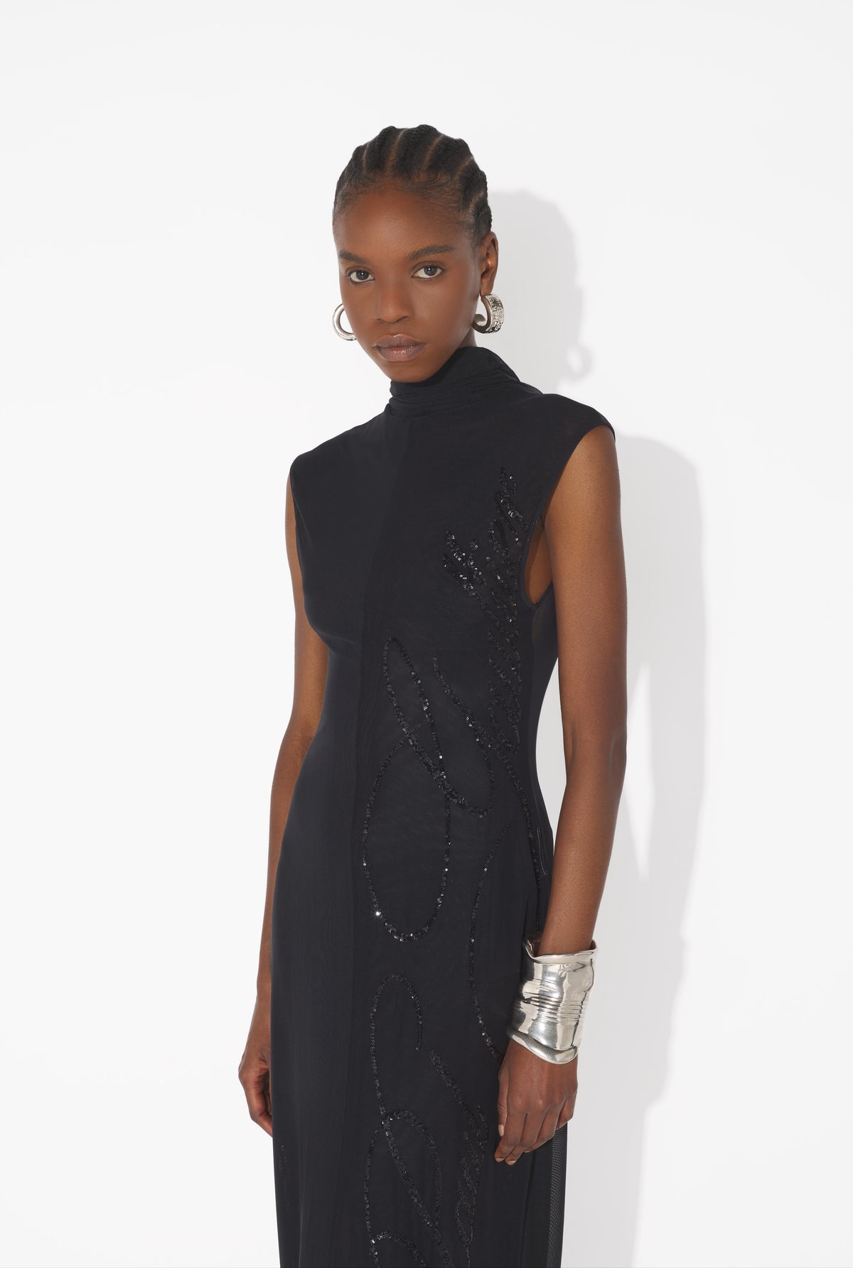 La Robe Longue Sequins - Black