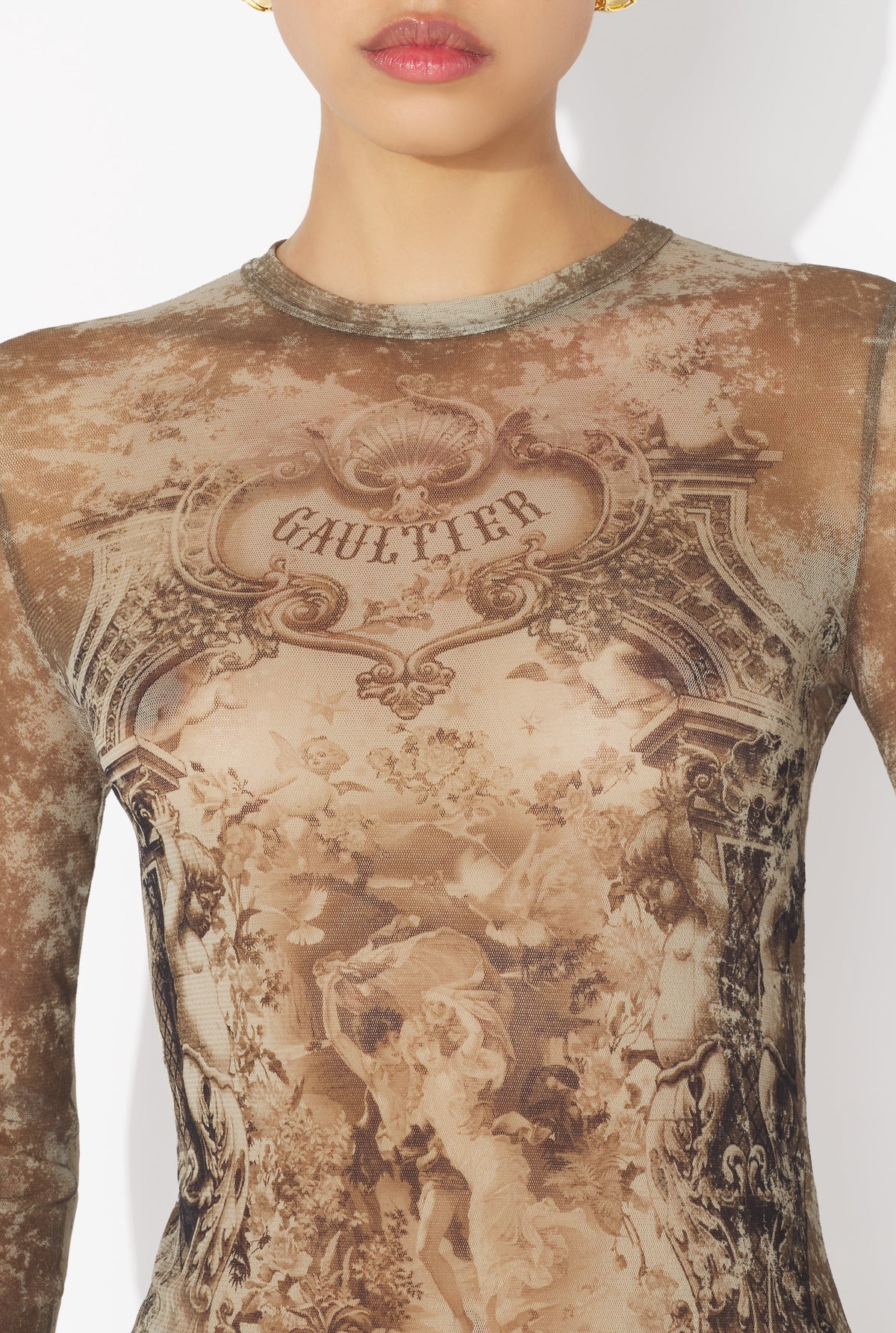 La Robe Longue Médaillon Beige - Lightbeige & Taupe
