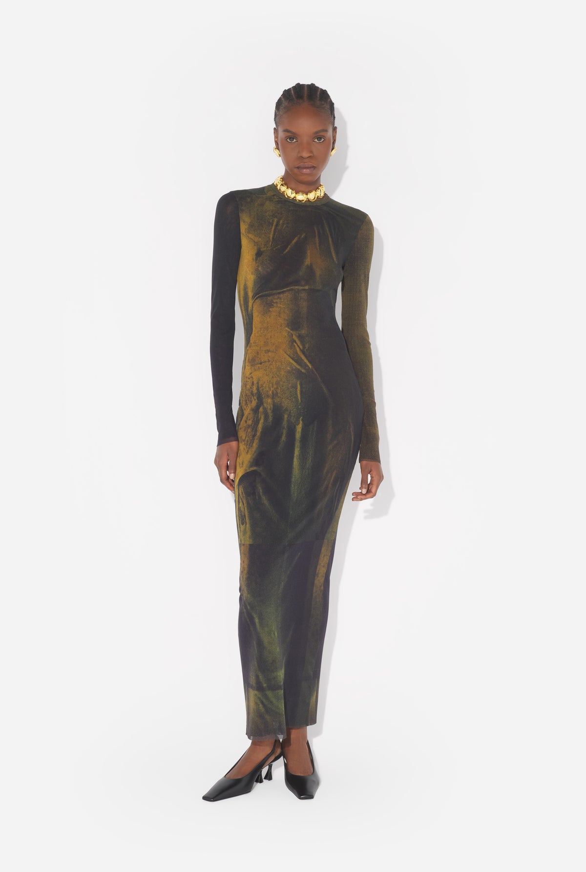 La Robe Longue Acid Water - Seafoam & Mustard