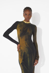 La Robe Longue Acid Water - Seafoam & Mustard