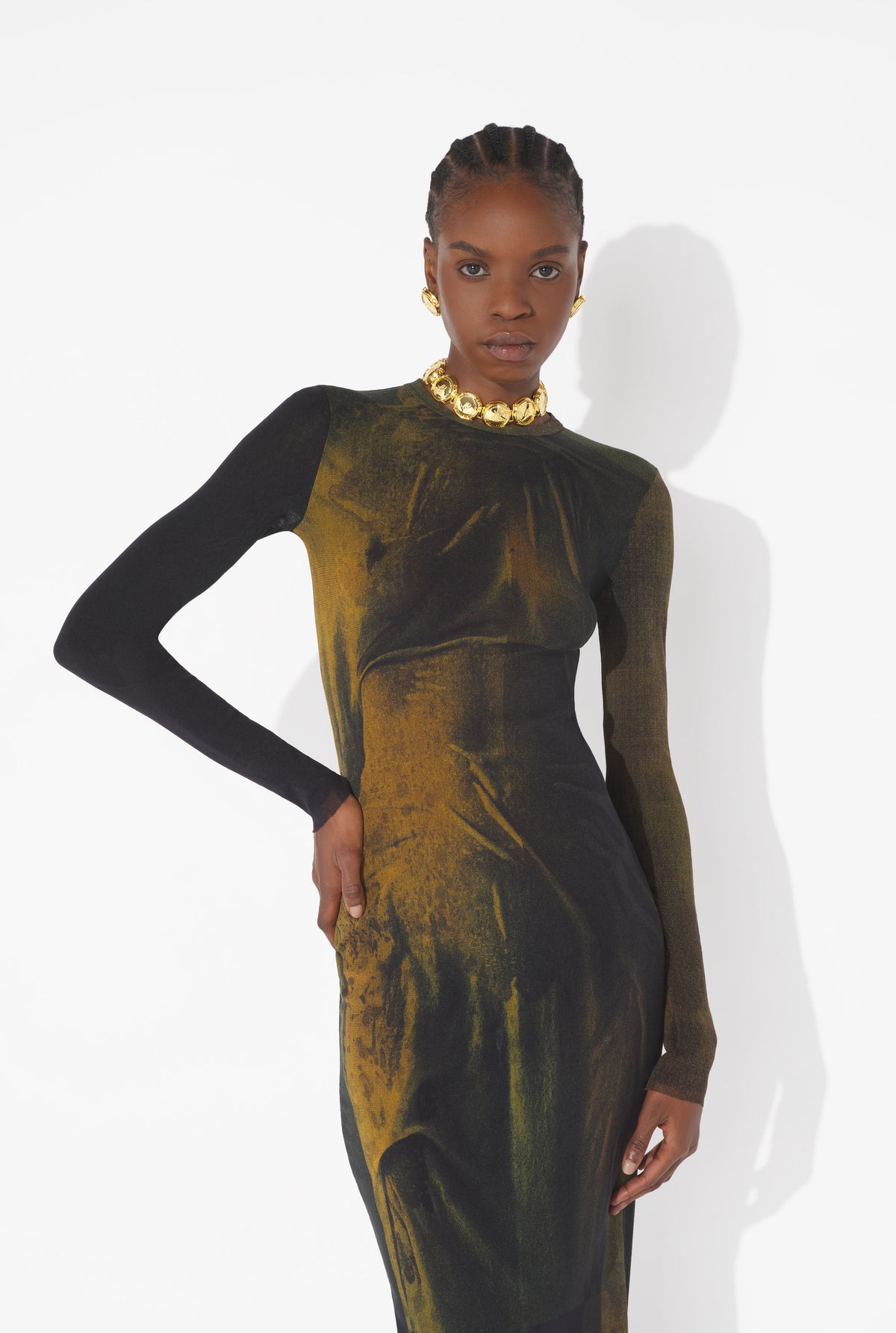 La Robe Longue Acid Water - Seafoam & Mustard