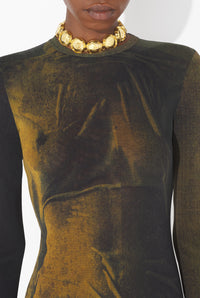 La Robe Longue Acid Water - Seafoam & Mustard