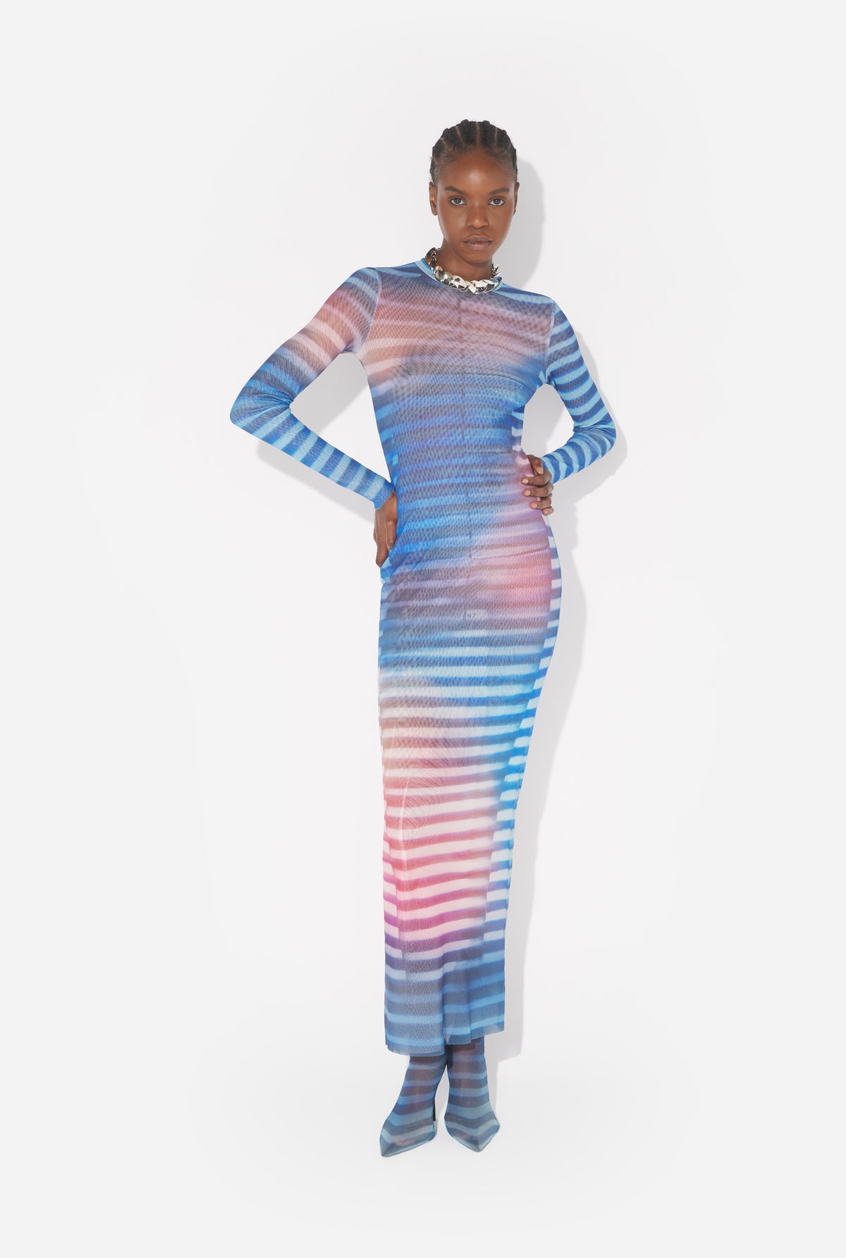 La Robe Longue Air - Lightblue & Blue & Peach