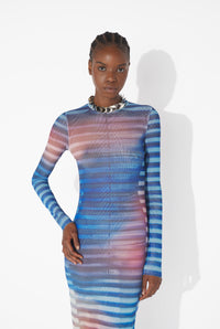 La Robe Longue Air - Lightblue & Blue & Peach