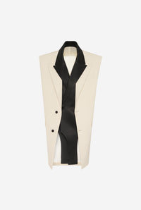 La Veste Tailleur Sans Manches Vanille - Vanilla & Black