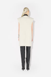 La Veste Tailleur Sans Manches Vanille - Vanilla & Black