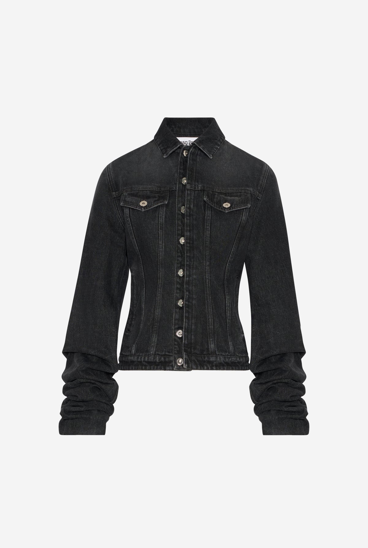 Fitted Jacket With Oversized Sleeves - Vintageblack