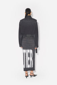 La Veste En Denim Strap Noire - Vintageblack