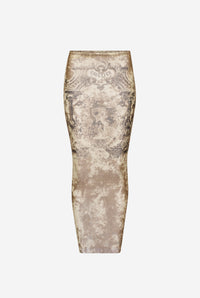 La Jupe Longue Médaillon Beige - Lightbeige & Taupe
