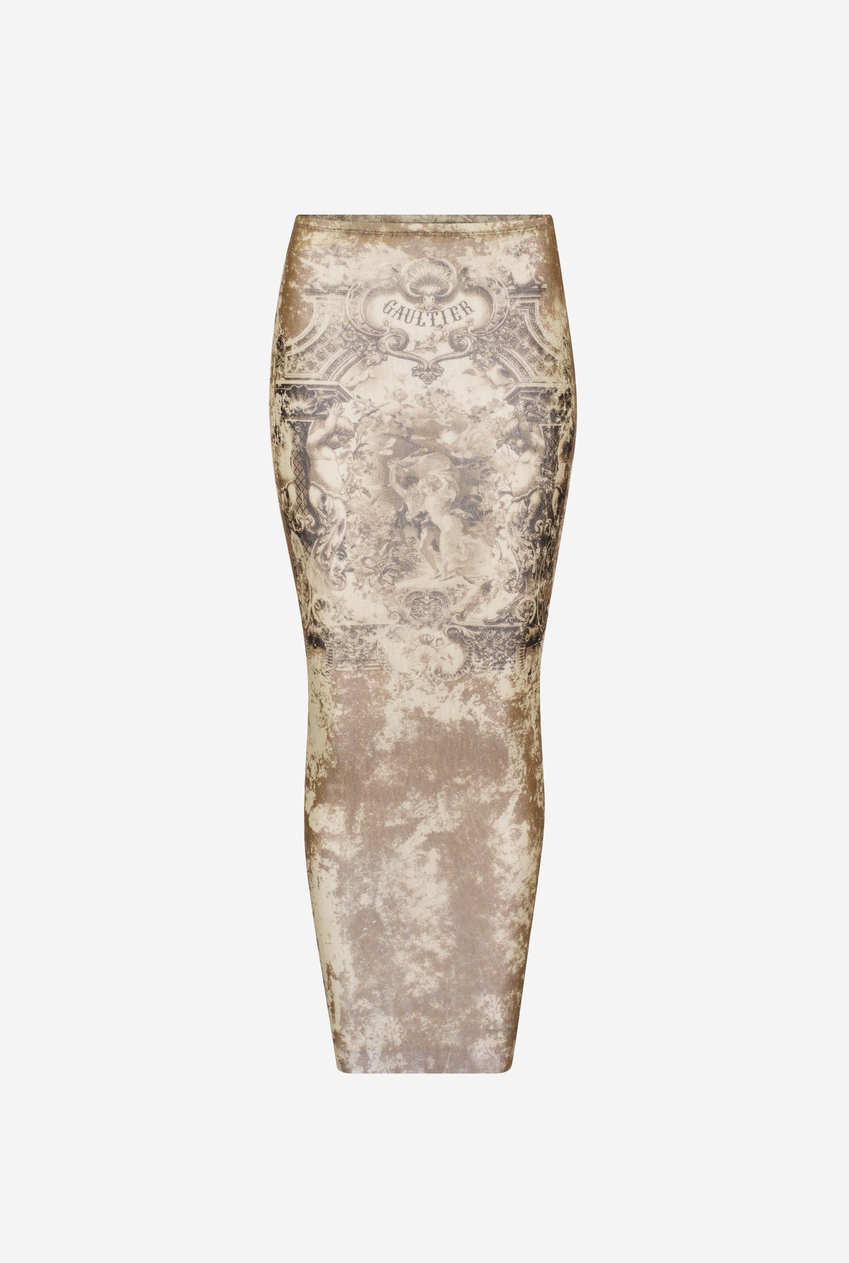 La Jupe Longue Médaillon Beige - Lightbeige & Taupe