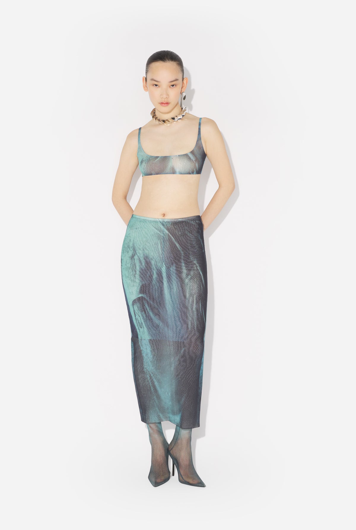 La Jupe Longue Water - Indigo & Vintageblue