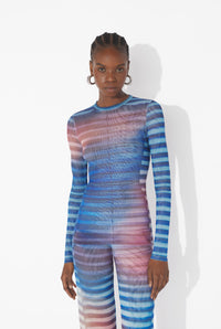 Le Top Air - Lightblue & Blue & Peach