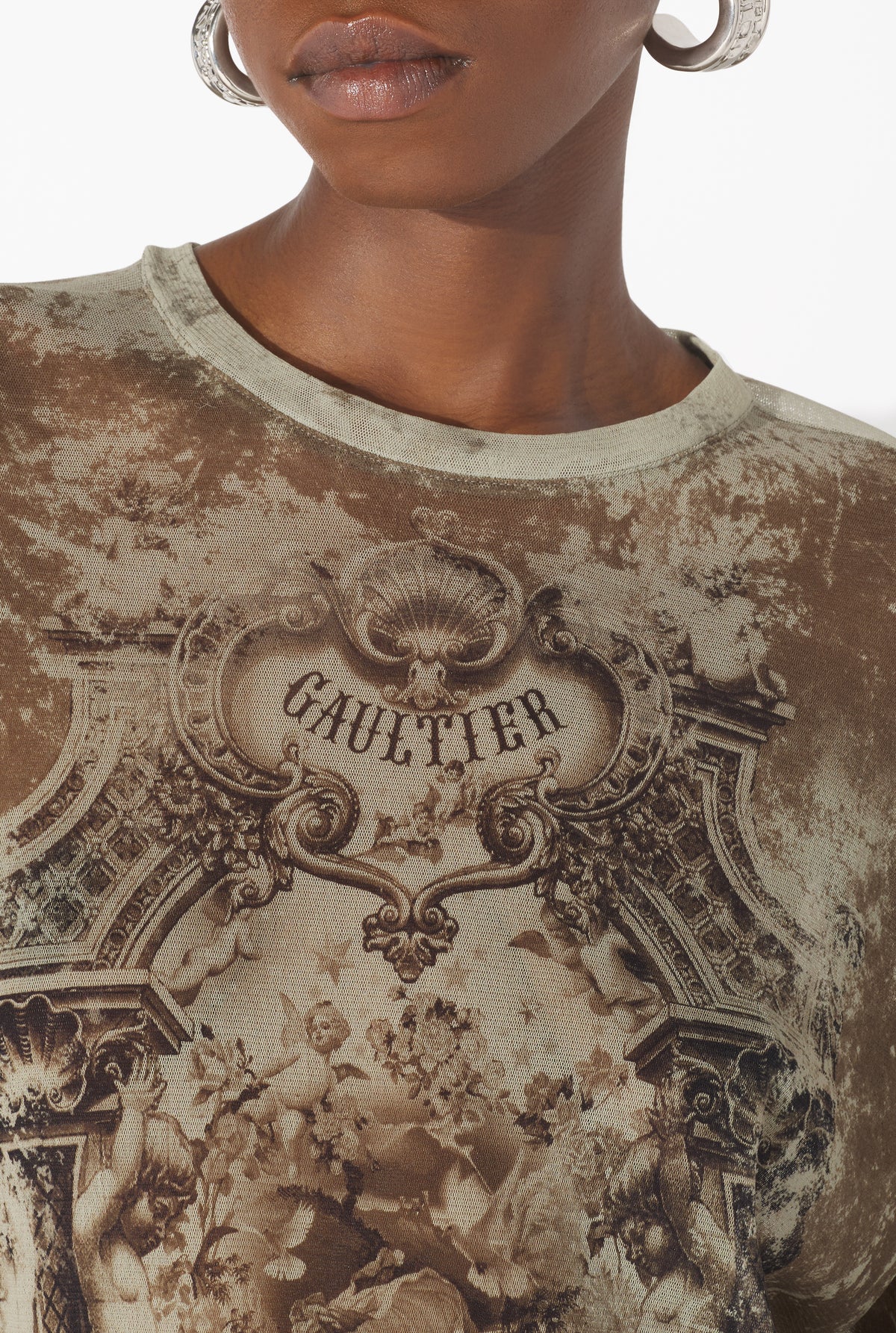 Le Top Oversize Médaillon Beige - Lightbeige & Taupe