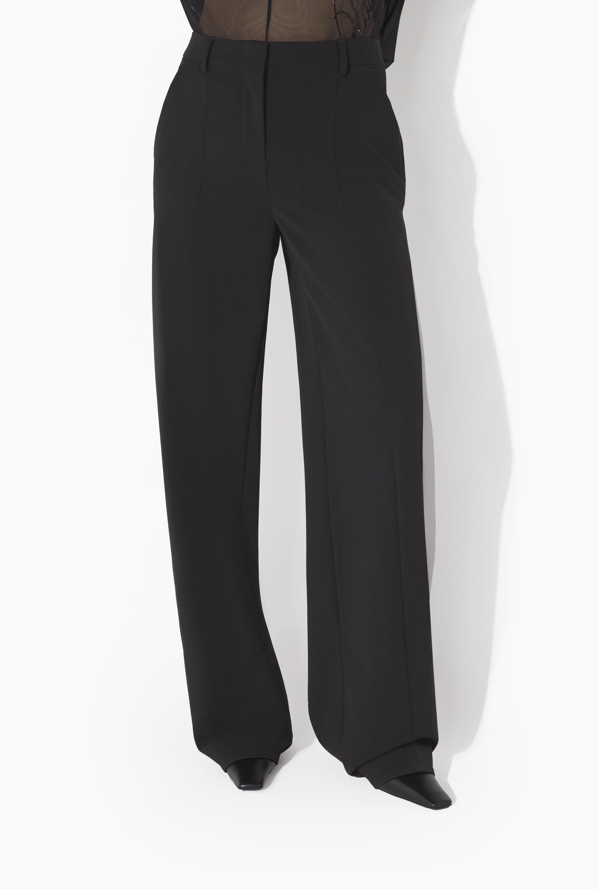 Le Pantalon Tailleur Fuseau Noir - Black