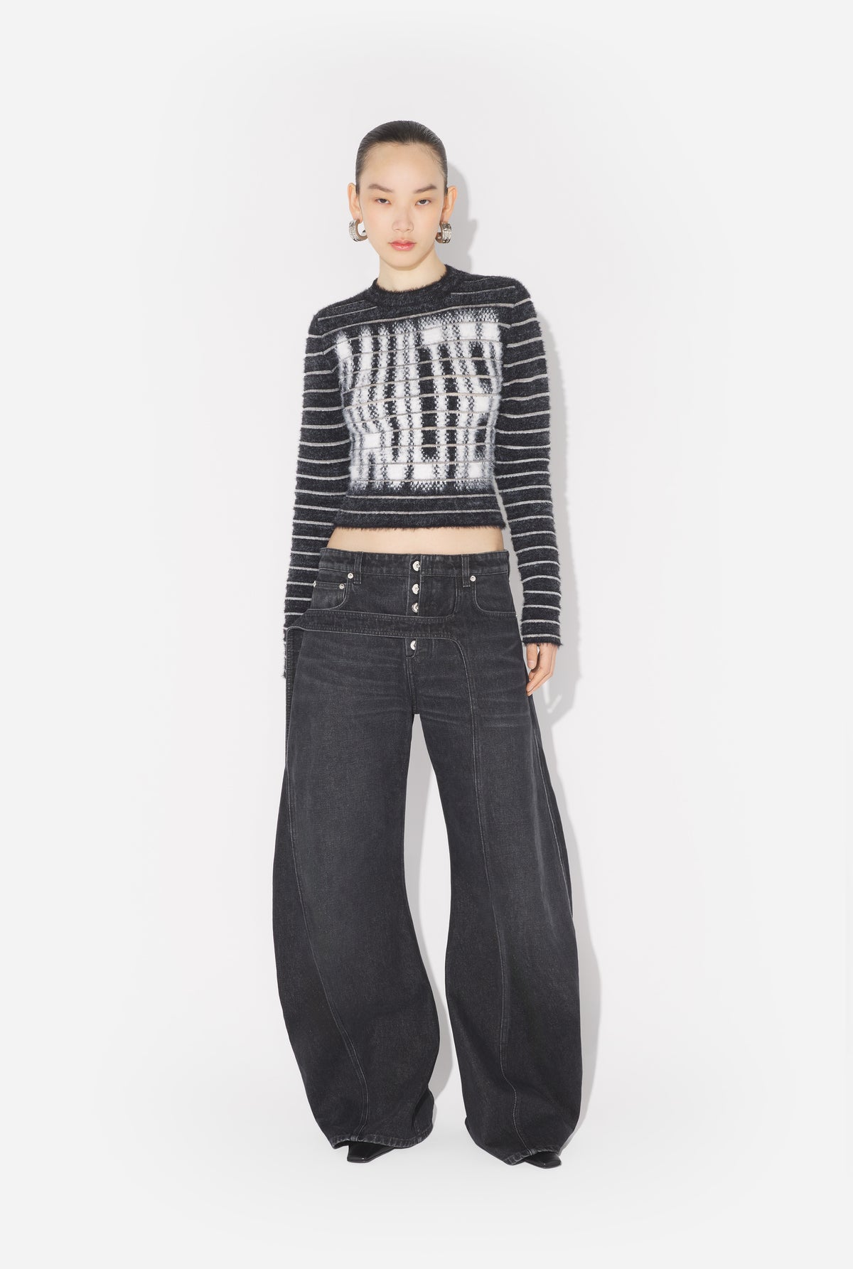 Le Jean En Denim Strap Noir - Vintageblack