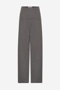 Pleated Pants With Zip Detail - Darkgrey