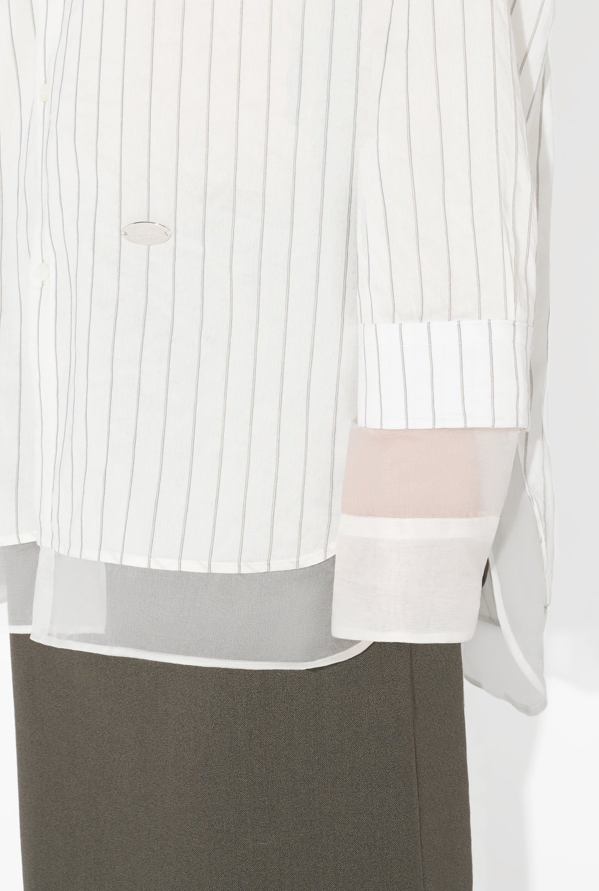 La Chemise Petit-Grand Pinstripes - White & Blue