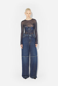 Le Jean Ouvert Bleu - Darkvintageblue