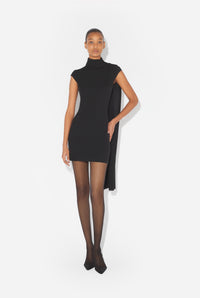 Shirt Jersey Dress With Cups - Black