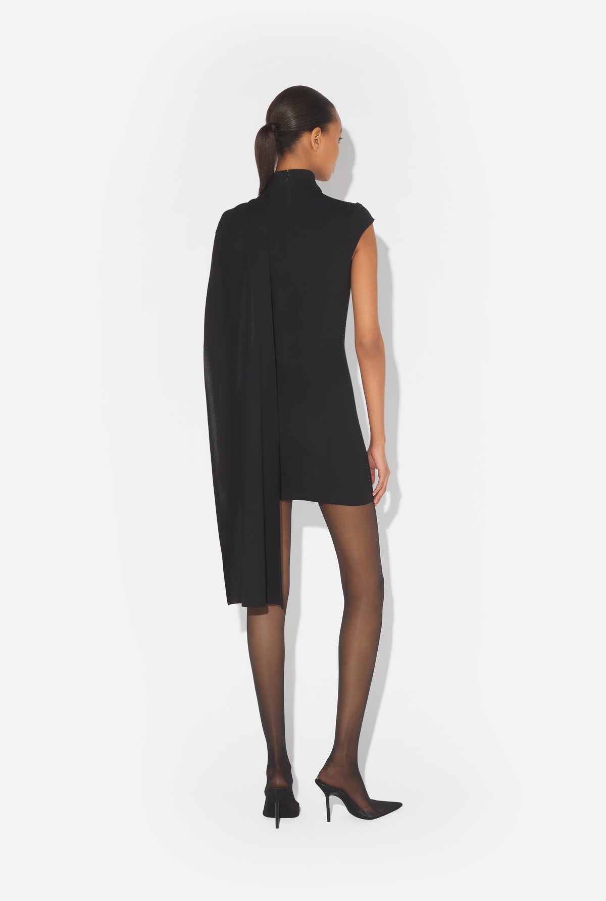 Shirt Jersey Dress With Cups - Black