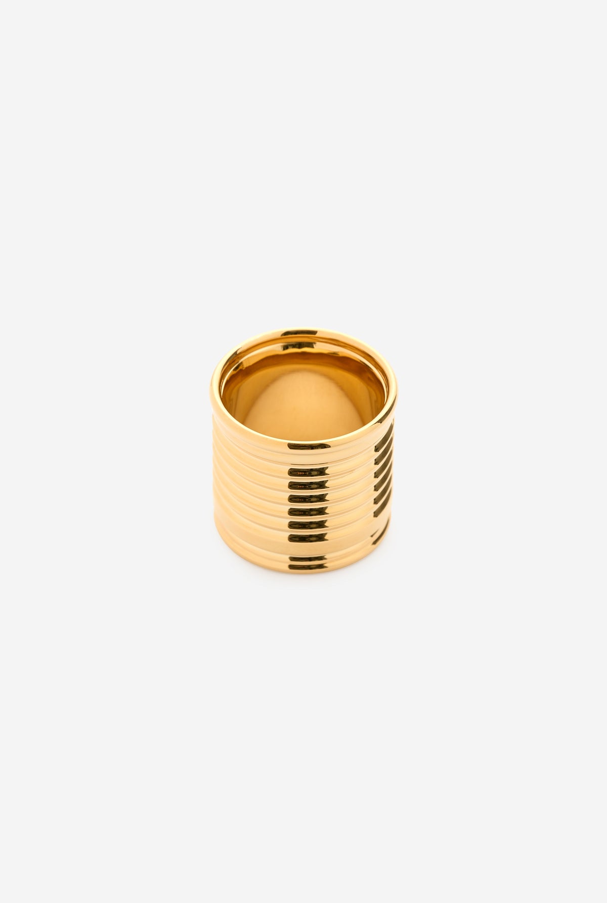 Bague Pull Tab Can en laiton - Gold