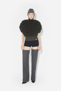 Le Pull Bouclettes Sans Manches - Darkkhaki