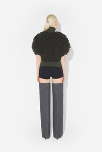 Le Pull Bouclettes Sans Manches - Darkkhaki