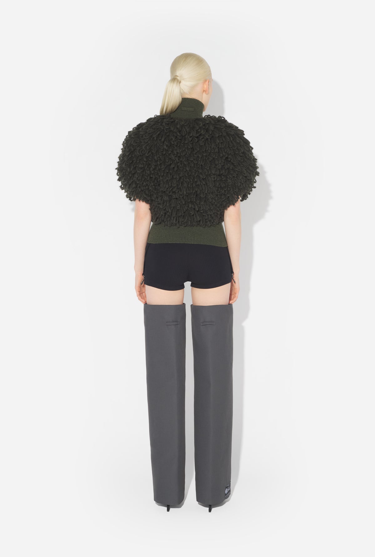 Le Pull Bouclettes Sans Manches - Darkkhaki