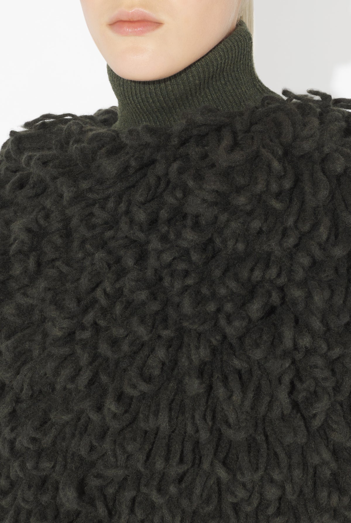 Le Pull Bouclettes Sans Manches - Darkkhaki