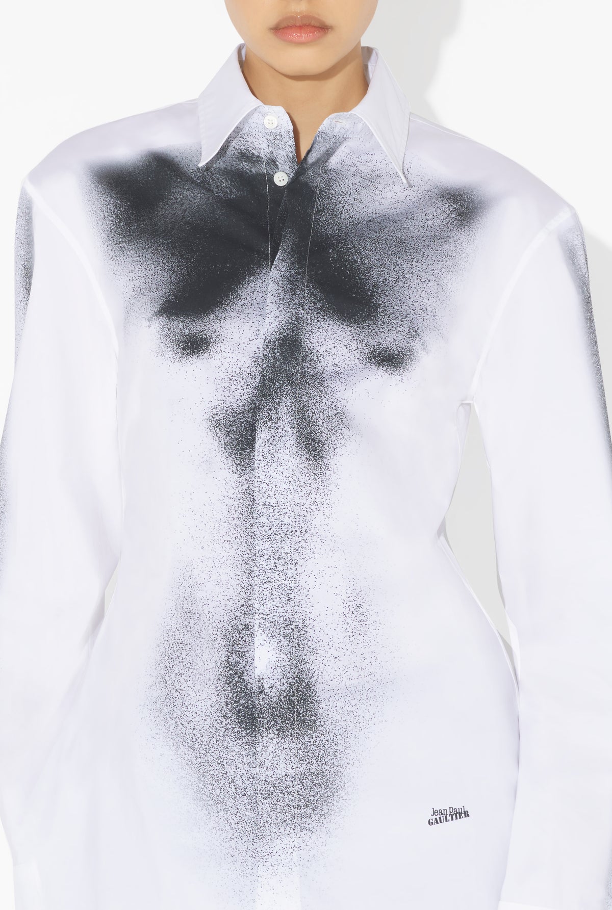 Shirt Printed "Body Dust" - White & Black