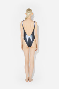 Le Maillot De Bain Body Dust Argenté - Black & Silver