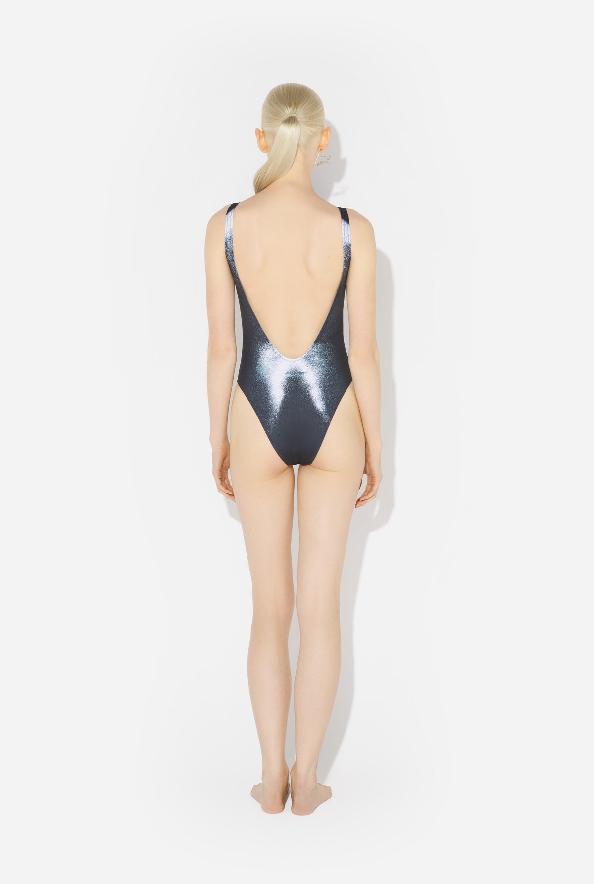 Le Maillot De Bain Body Dust Argenté - Black & Silver