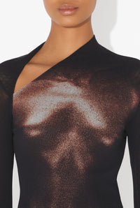 Le Top Court Body Dust Bronze - Black & Brown