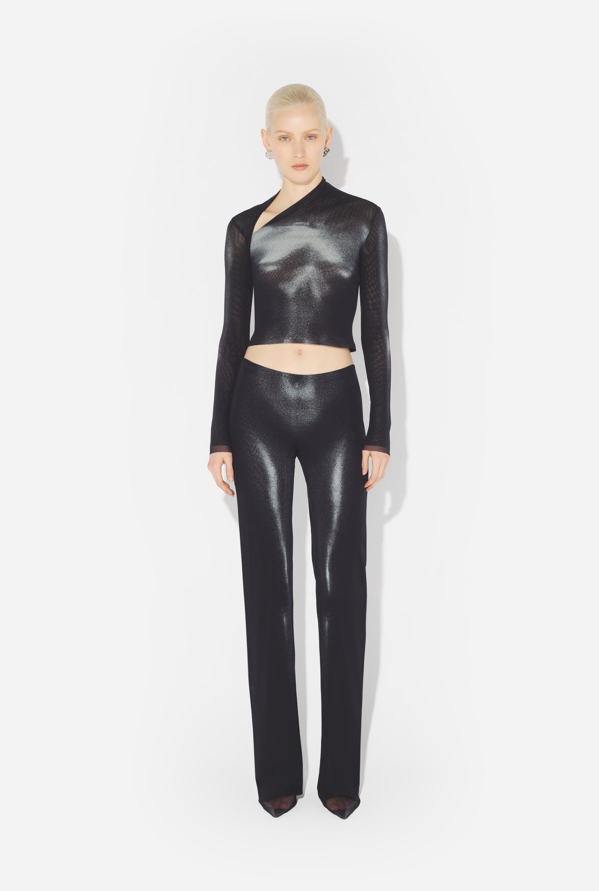 Le Top Court Body Dust Argenté - Black & Silver