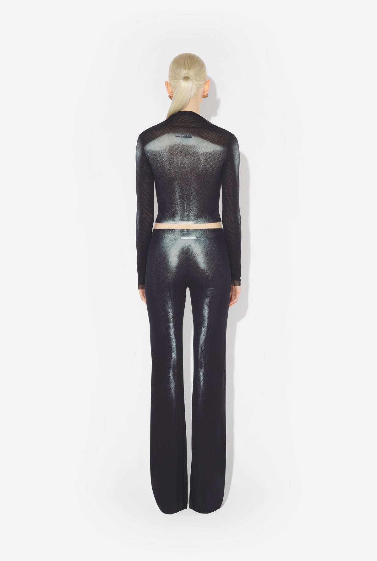 Le Top Court Body Dust Argenté - Black & Silver