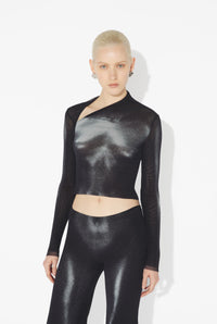 Le Top Court Body Dust Argenté - Black & Silver