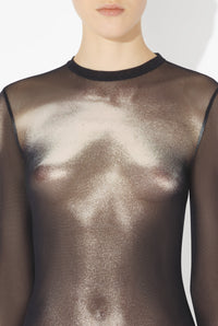 Le Top Body Dust Argenté - Black & Silver