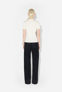 Le Baby Tee Tampon Laurier Blanc - Offwhite & Black