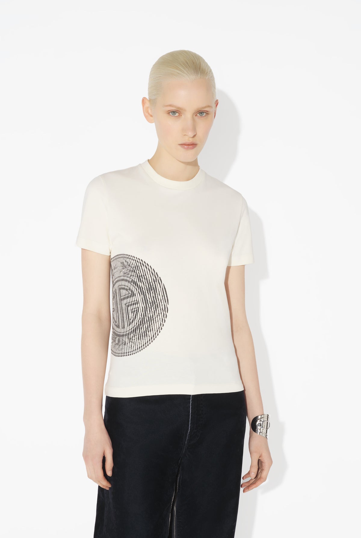 Le Baby Tee Tampon Laurier Blanc - Offwhite & Black
